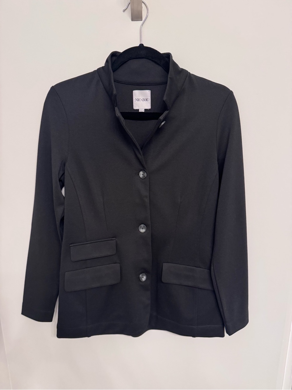 Nic+Zoe Women's Black Button Front Jacket